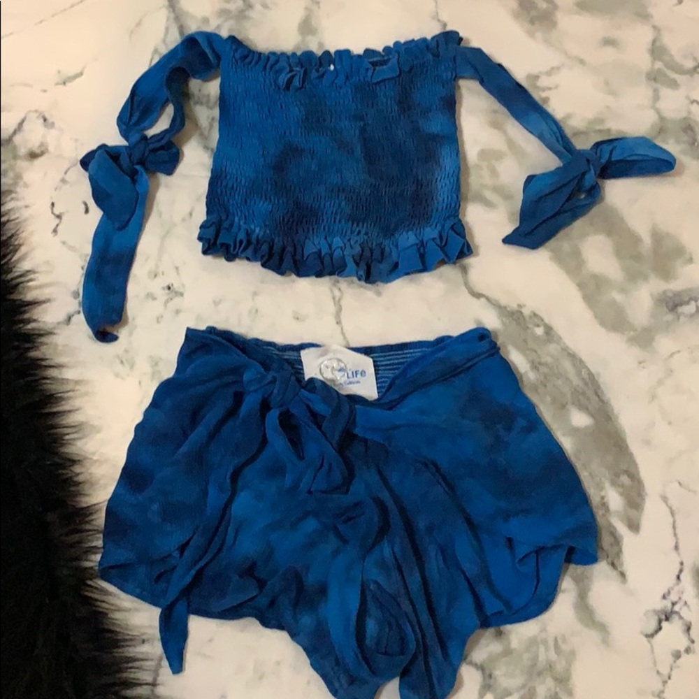 Blue Life shorts set